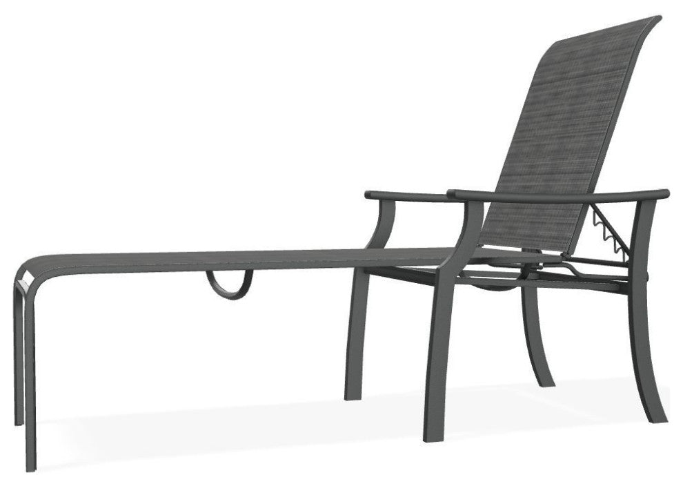 St. Catherine Sling 4-Position Outdoor Chaise Lounge, Destiny Steel/Graphite