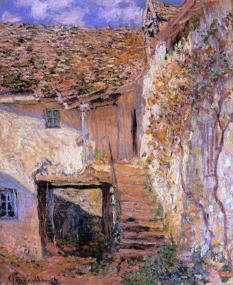 Claude Oscar Monet The Steps - 20" x 25" Premium Canvas Print