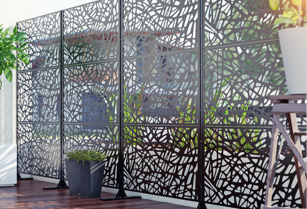 Veradek Screen Series Web Privacy Screen 3 Panel Set w/ Stand