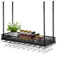 Ceiling Wine Glass Rack Hanging Wine Holder Cabinet, Black, 36x13 Inch