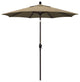 7.5' Aluminum Umbrella Push Tilt, Sunbrella, Heather Beige
