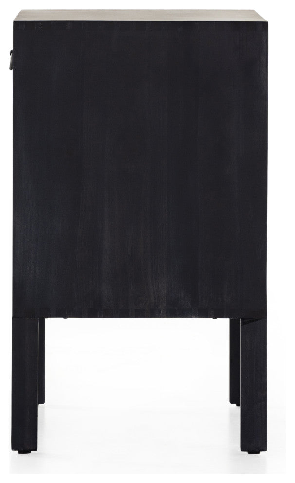 Isador Bar Cabinet, Black Wash Poplar