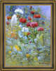 Edward C Leavitt Flowers in a Garden Framed Premium Canvas Print, 18"x24"