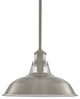 Olivera 10.5" Pendant Light With LED Bulb, Brushed Nickel