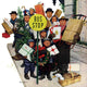 "Bus Stop at Christmas" Painting Print on Canvas by Stevan Dohanos