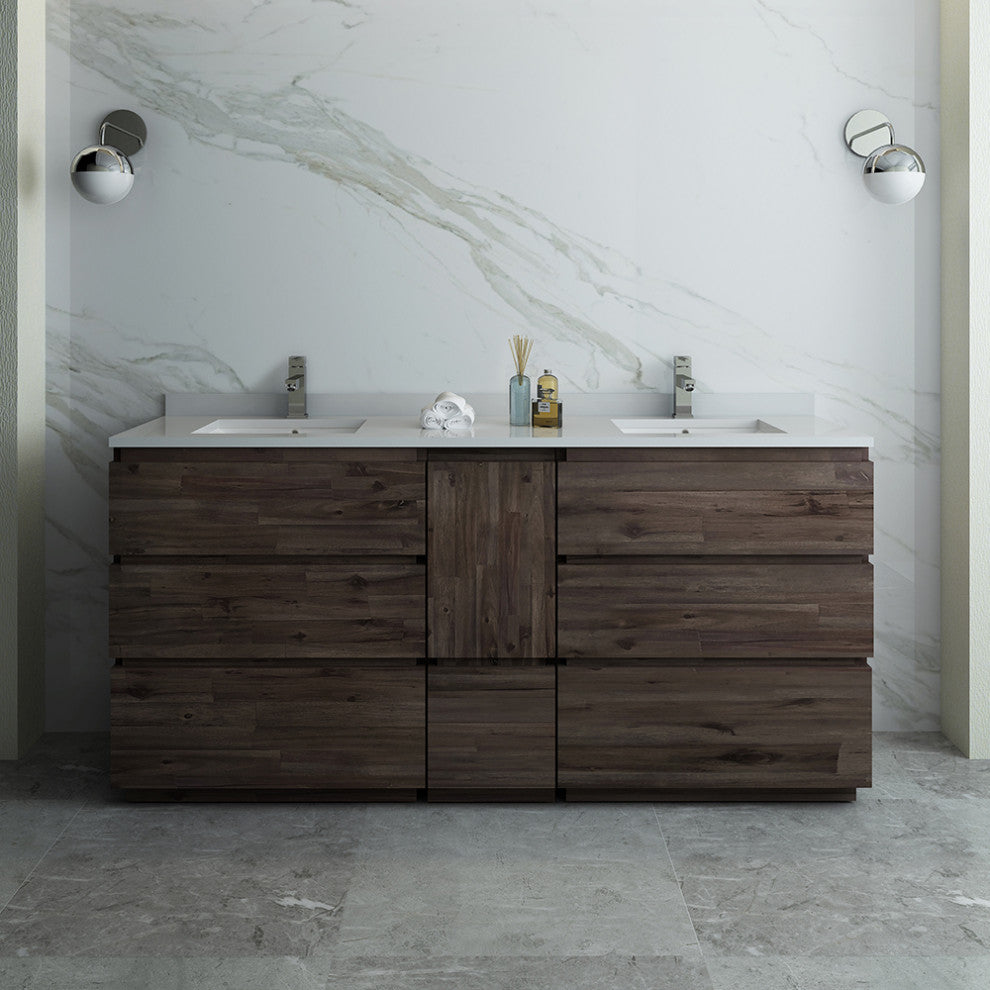 Fresca Formosa 70" Floor Mount Double Sink Bathroom Cabinet