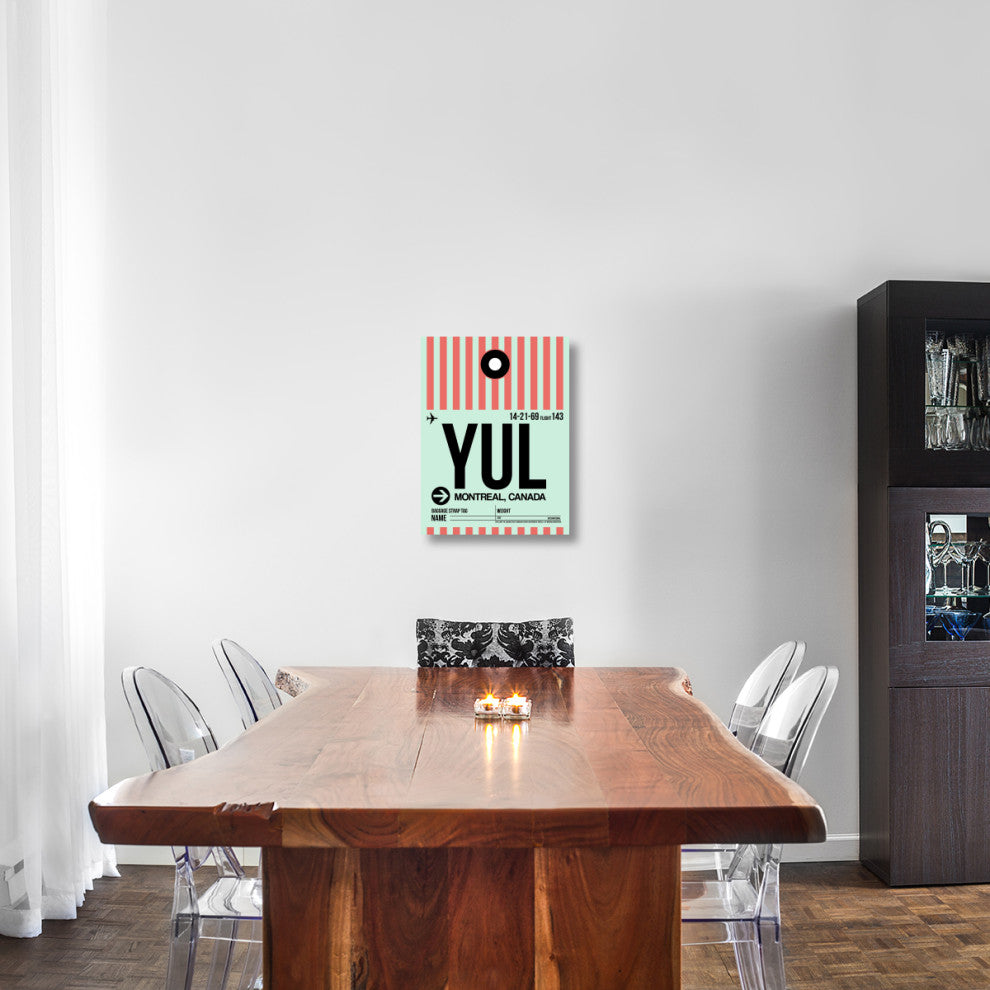 "YUL Montreal Luggage Tag 2" Fine Art Print