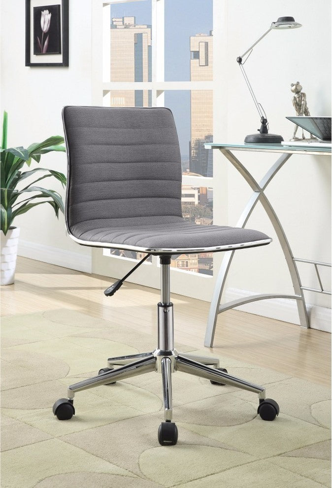 Benzara BM159082 Contemporary Mid-Back Desk Chair, Gray