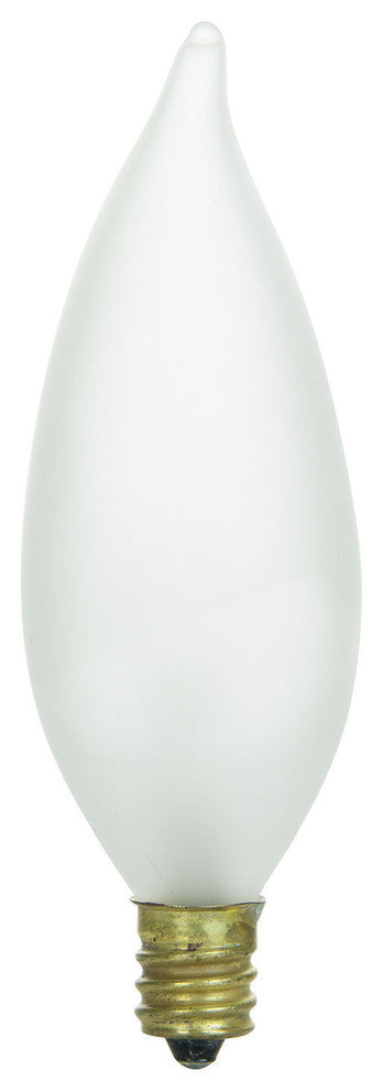 Sunlite 10 Watt Petite Chandelier, Candelabra Base, Frost, 6 Pack