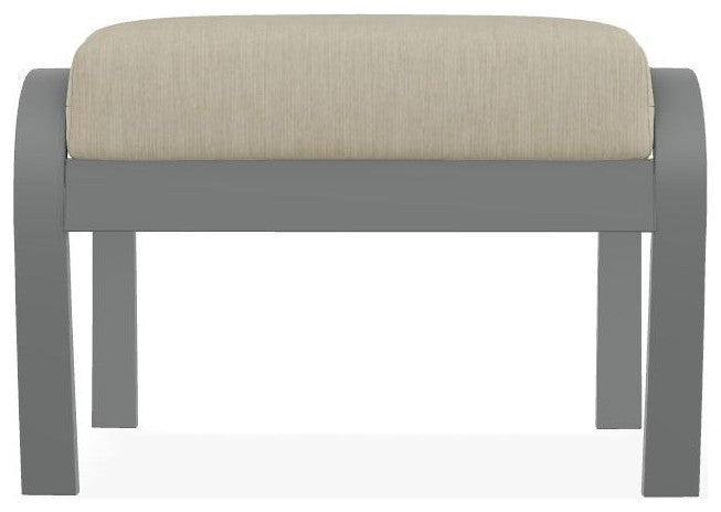 Belle Isle Cushion Outdoor Ottoman, Huskie/Graphite