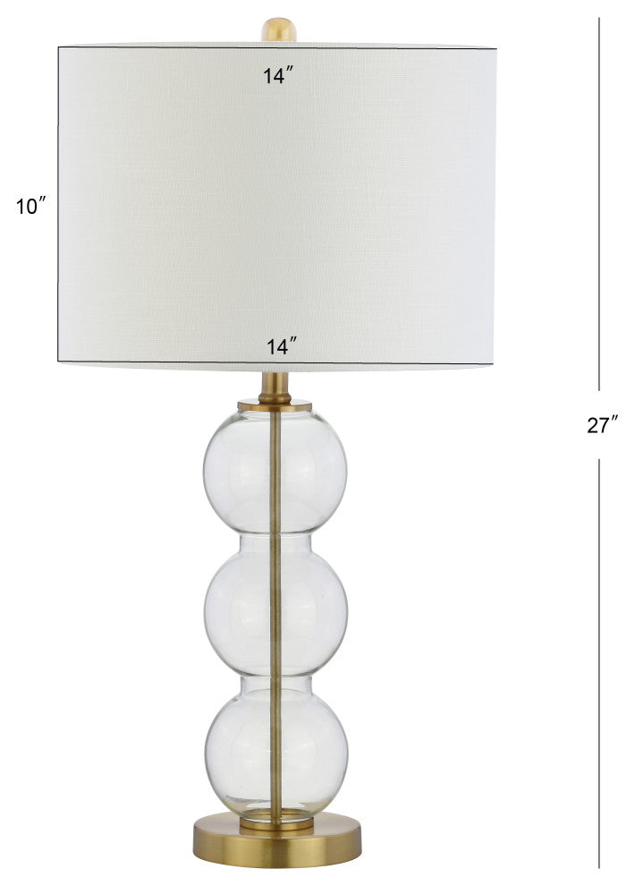 Bella 27" Glass Triple-Sphere Table Lamp, Set of 2