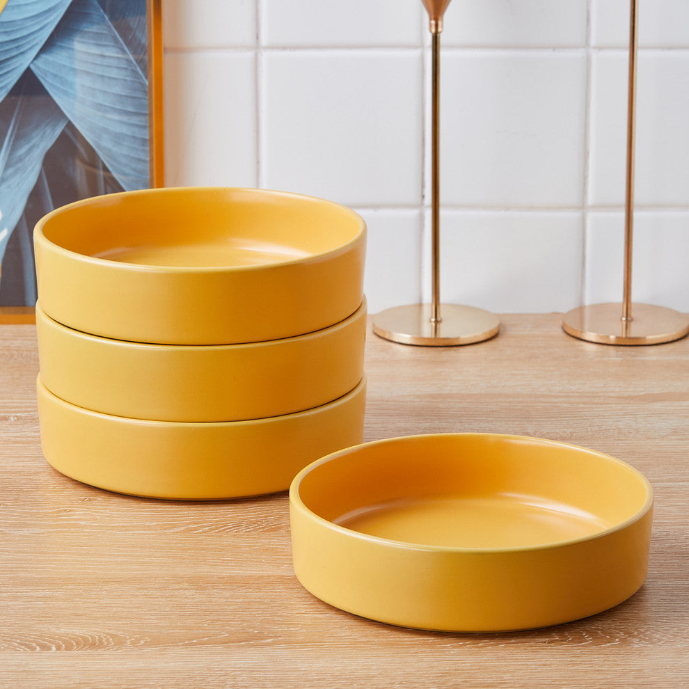 Stone Lain Cleo Stoneware 16 Piece Dinnerware Set, Yellow