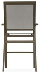 Kendall Sling Bar Height Stackable Outdoor Stool, Augustine Oyster/Beachwood