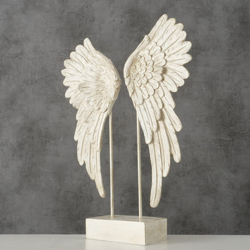 Angel Wings Decorative Free Standing Sculpture, 15 Inches