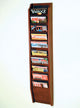 Cascade 10 Pocket Magazine Rack, Mahogany