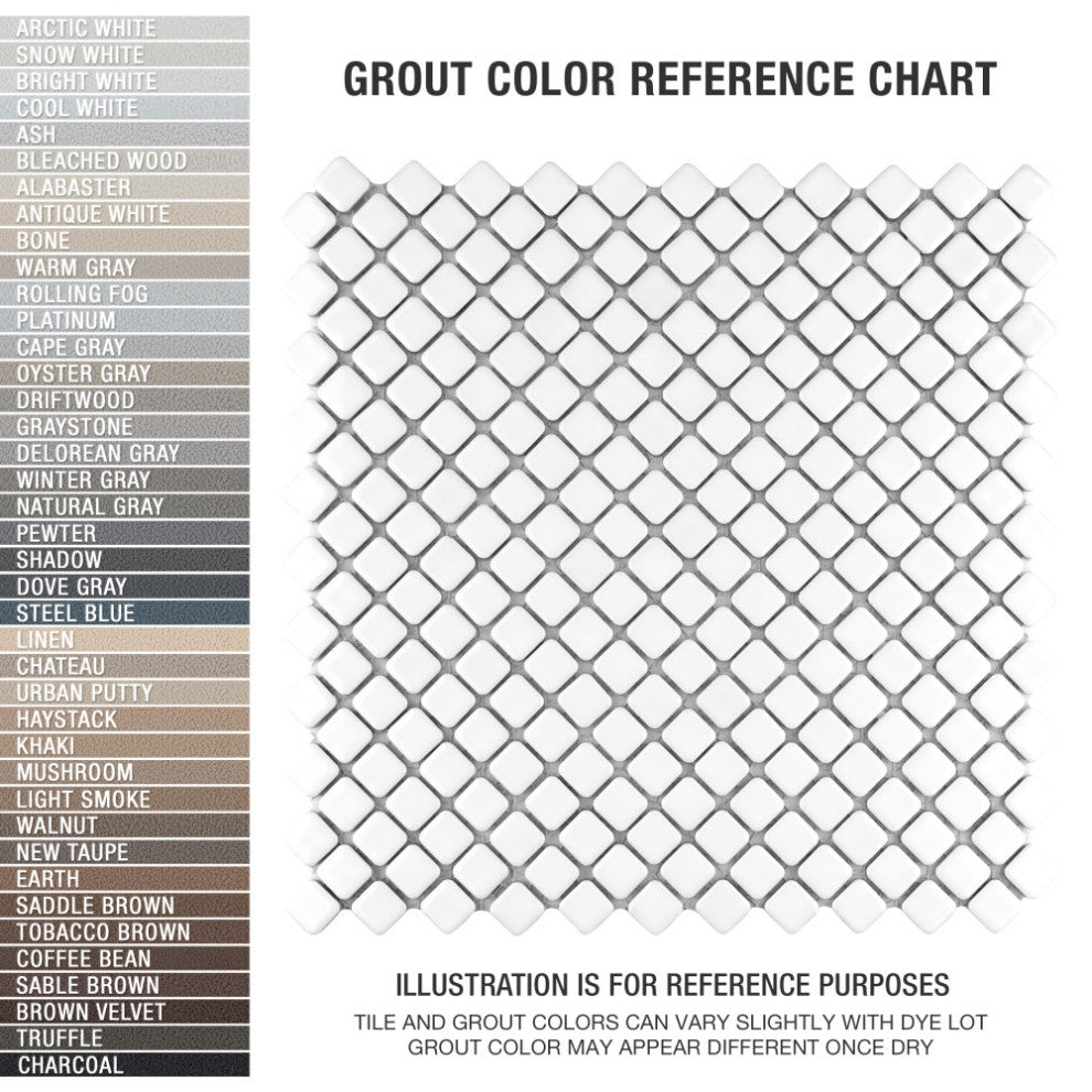 Hudson Diamond Glossy White Porcelain Floor and Wall Tile