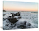 "Bay of Biscay White Waves Hitting Beach" Seascape Wall Art, 40"x30"