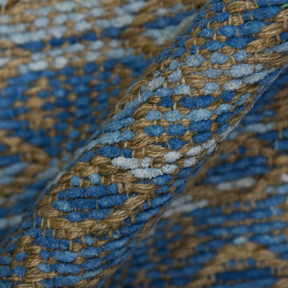 Zola Parquet Area Rug, Blue, 8' x 10', Geometric