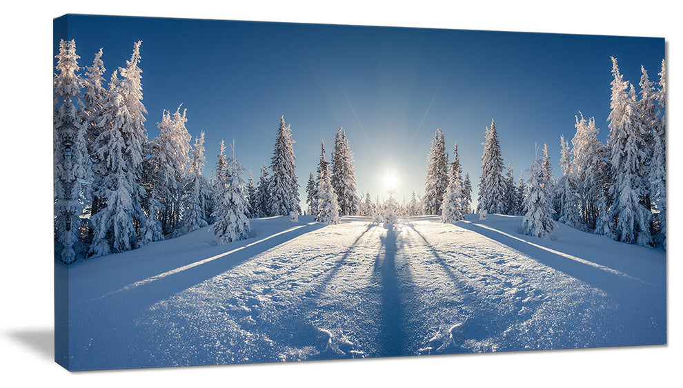 "Majestic White Winter Landscape" Landscape Print Wall Art, 32"x16"
