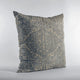Plutus Blue Hidden Planet Medallion Luxury Throw Pillow, 24"x24"
