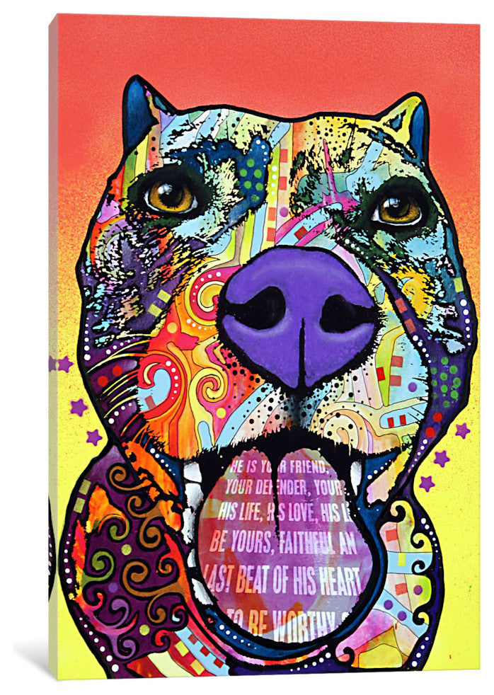 "Bark Dont Bite" by Dean Russo, 40x26x1.5"