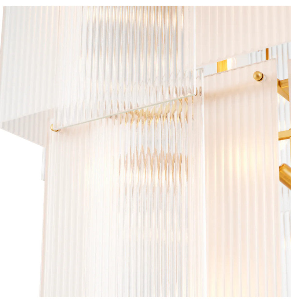 Frosted Glass Tiered Chandelier, Eichholtz Giardano