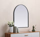 Metal Frame Arch Mirror 30X36 Inch, Black
