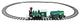 10-Piece Green Battery Operated Lighted, Animated Classic Train Set With Sound