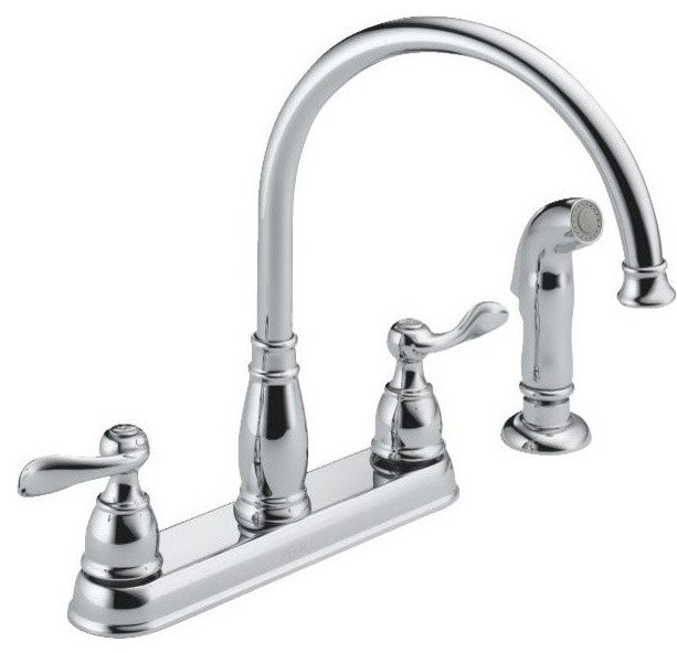 Delta 21996LF Windemere Two Handle Kitchen Faucet, Chrome