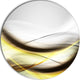 Abstract Golden Waves, Abstract Digital Art Disc Metal Artwork, 23"