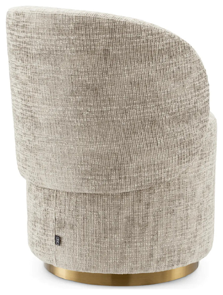 Beige Swivel Dining Chair, Eichholtz Greer