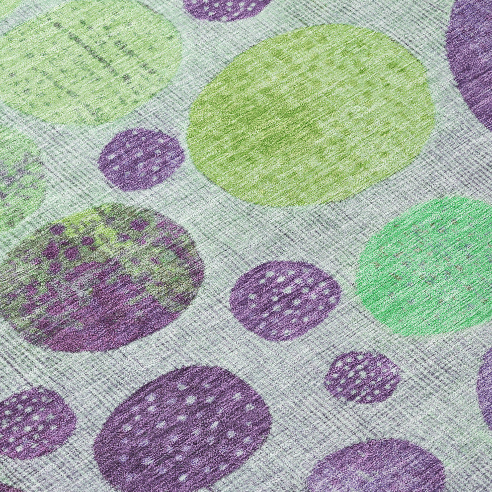 Machine Washable Indoor/Outdoor Chantille ACN1899 Purple 3' x 5' Rug