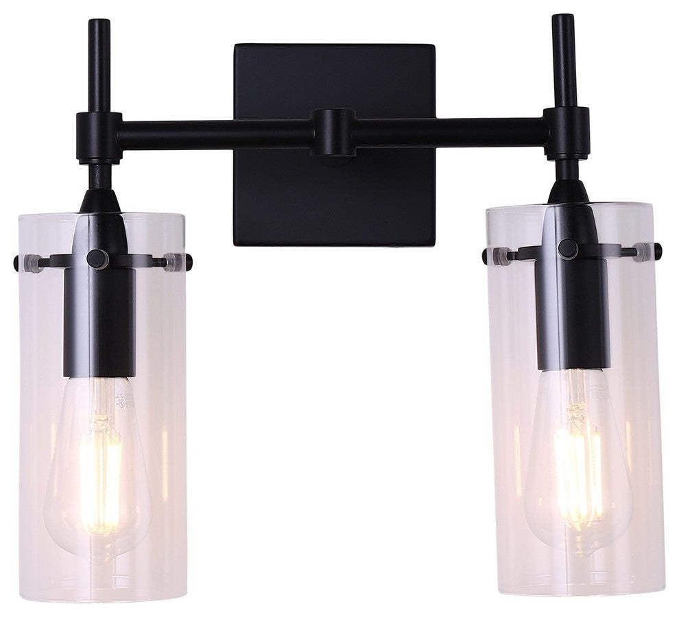 Effimero 2-Light Wall Sconce, Black