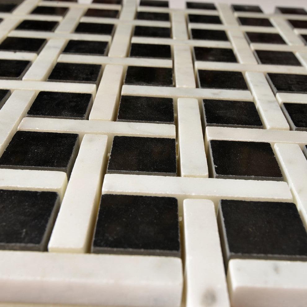 12"x12" Apartment Collection, New York, Strip+Square, Polished, Set of 5