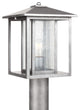Generation Lighting Lighting 1-Light Outdoor Post Lantern, Weathered Pewter