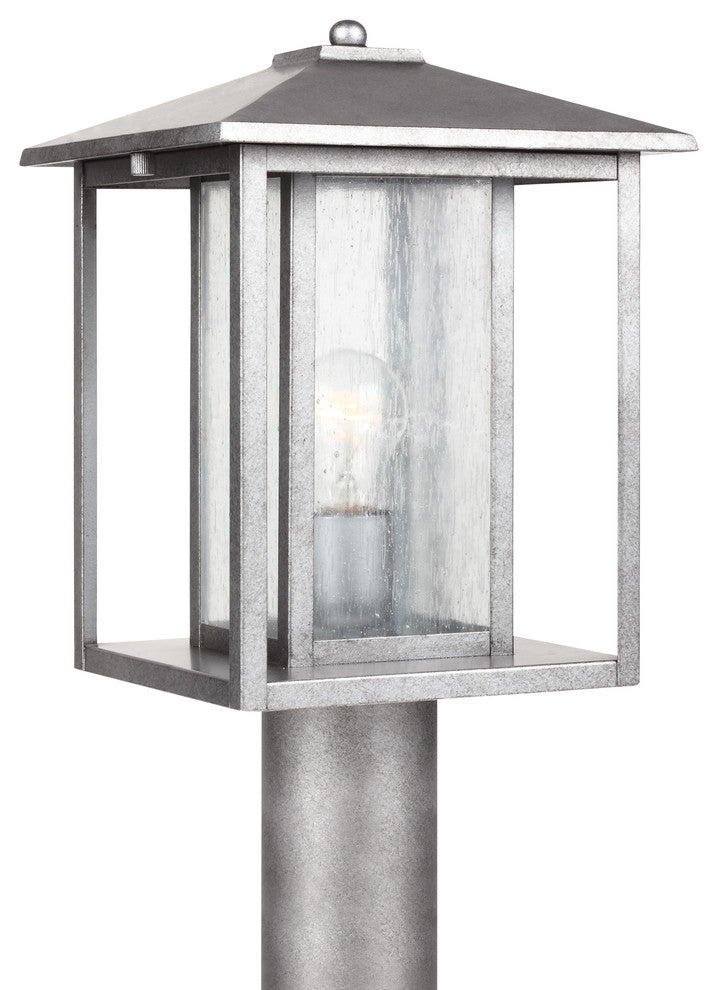 Generation Lighting Lighting 1-Light Outdoor Post Lantern, Weathered Pewter