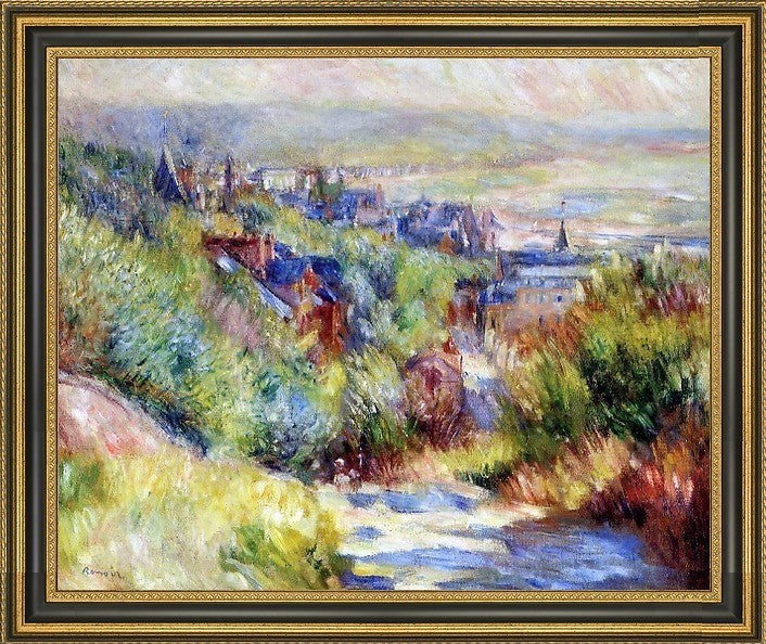Pierre Auguste Renoir The Hills of TrouvilleFramed Premium Canvas Print, 16"x20"