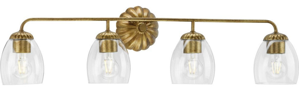 Quillan Collection Transitional Bath and Vanity Light, Gold Ombre