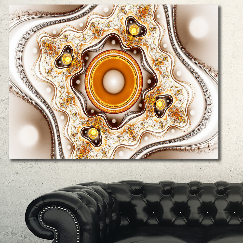 Fractal Circles and Wavy Curves, Abstract Canvas Art Print, 40x30