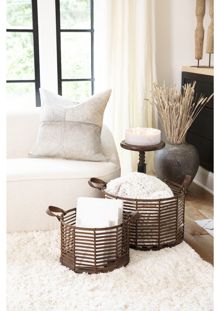 Regina Andrew Finn Leather Basket Small