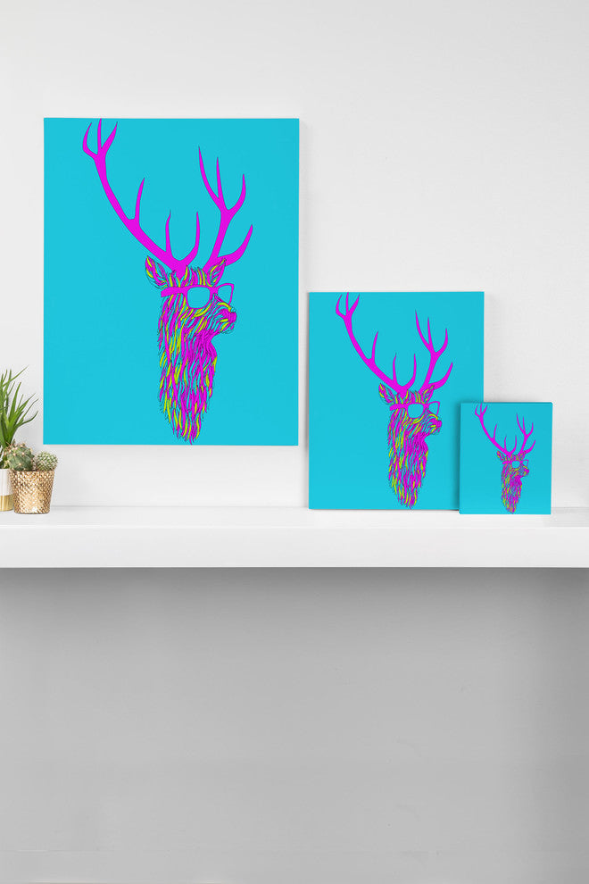 Deny Designs Robert Farkas Party Deer Art Canvas