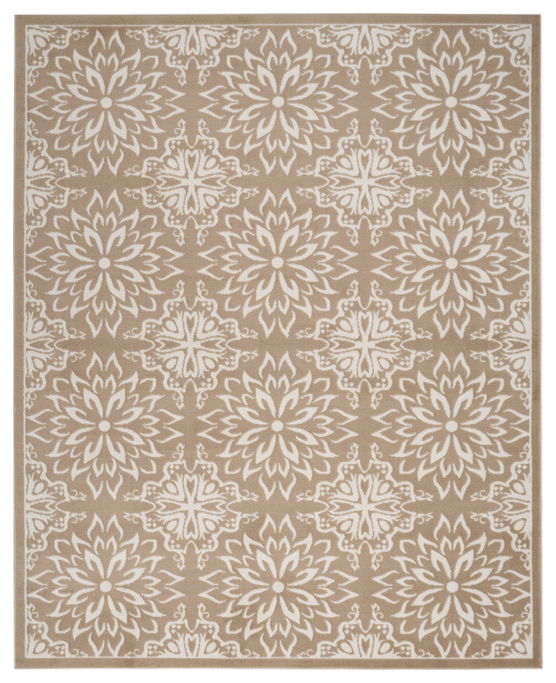 Nourison Jubilant 6' x 9' Taupe Farmhouse Indoor Rug