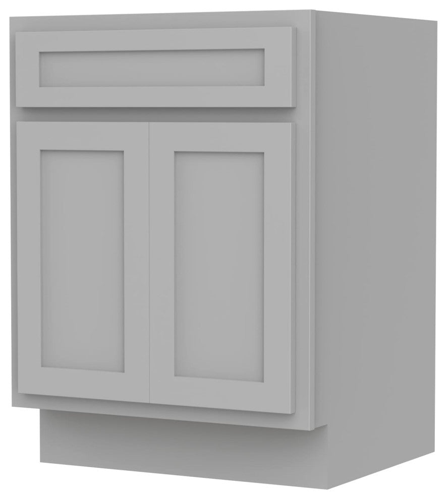 Vanity Art Vanity Base Cabinet, No Top, 24", Gray