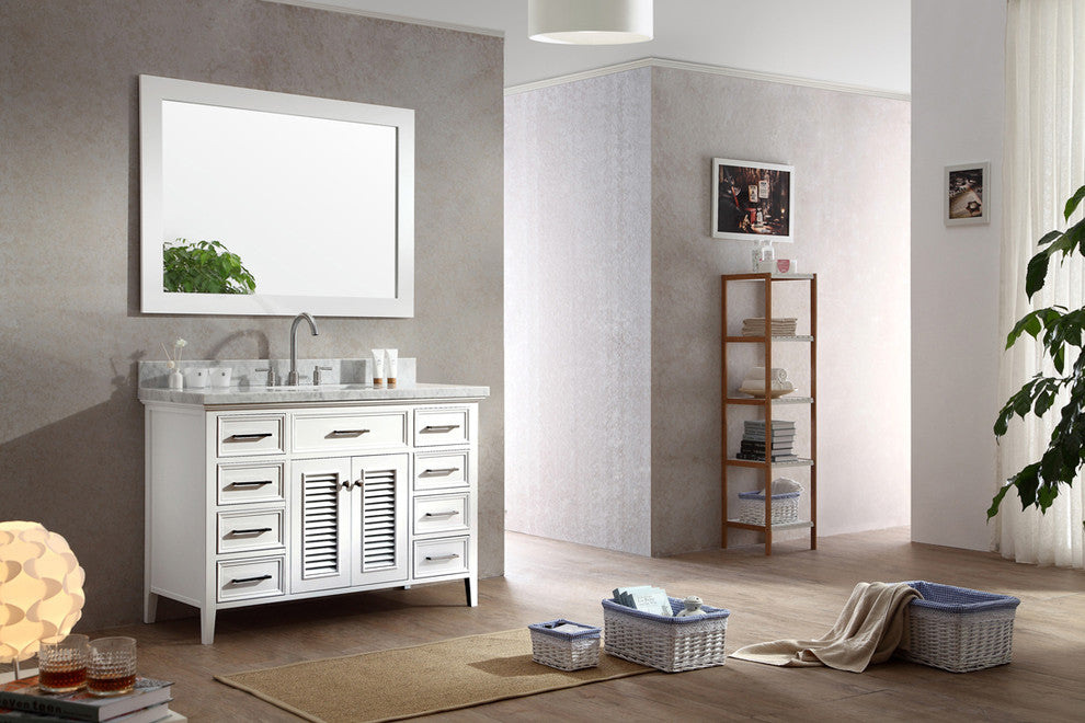 Kensington 49" Single Sink Vanity Set, White