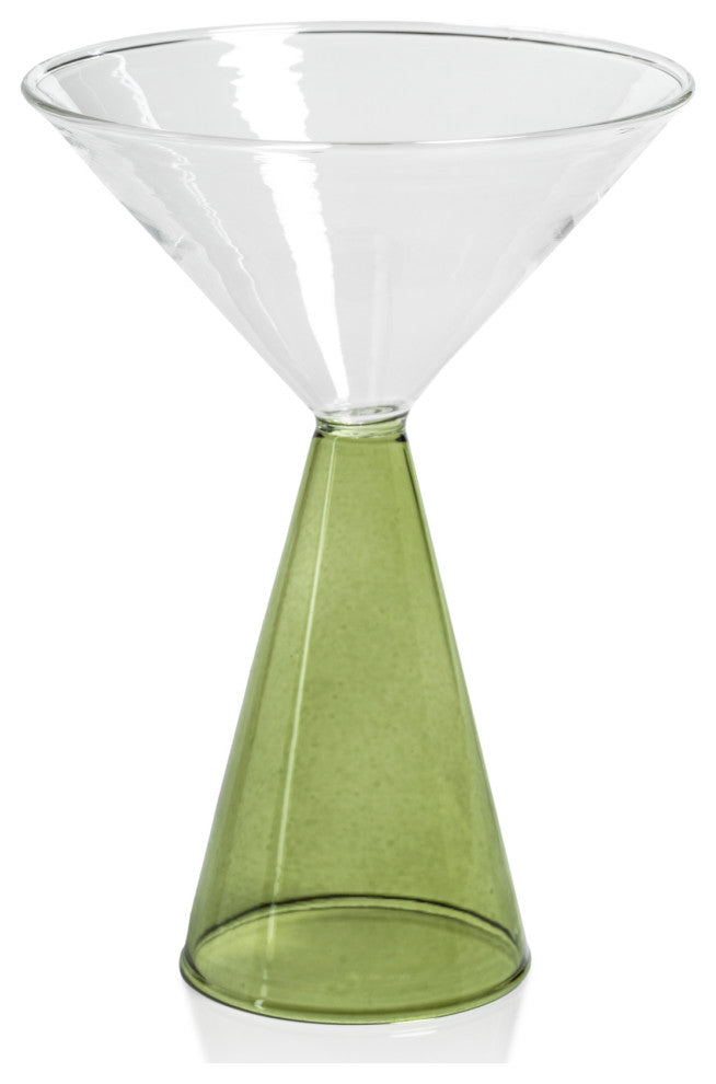 Viterbo Martini Glasses, Green, Set of 4