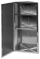 Bathroom Wall Mount Corner Medicine Cabinet Brushed Stainless Steel with Mirror