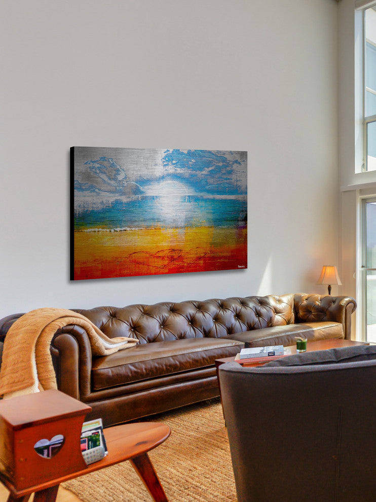 "Joined Hearts" Painting Print on Brushed Aluminum, 60"x40"