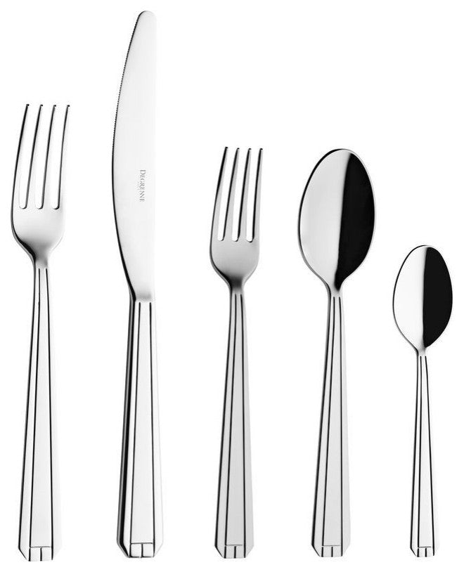 Degrenne Normandy Flatware Set 5 Pieces, Stainless Steel