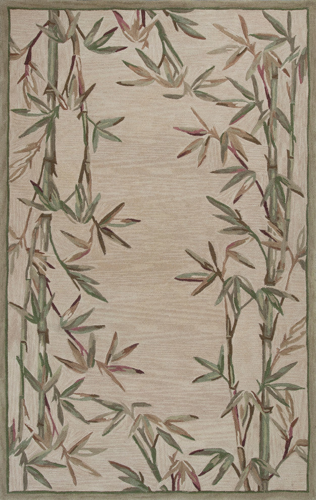 Sparta 3146 Ivory Bamboo Border, 5'3"x8'3"