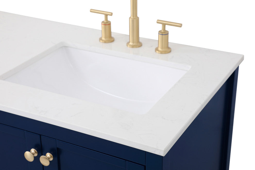 Tucker Blue 60" Double Sink Bathroom Vanity